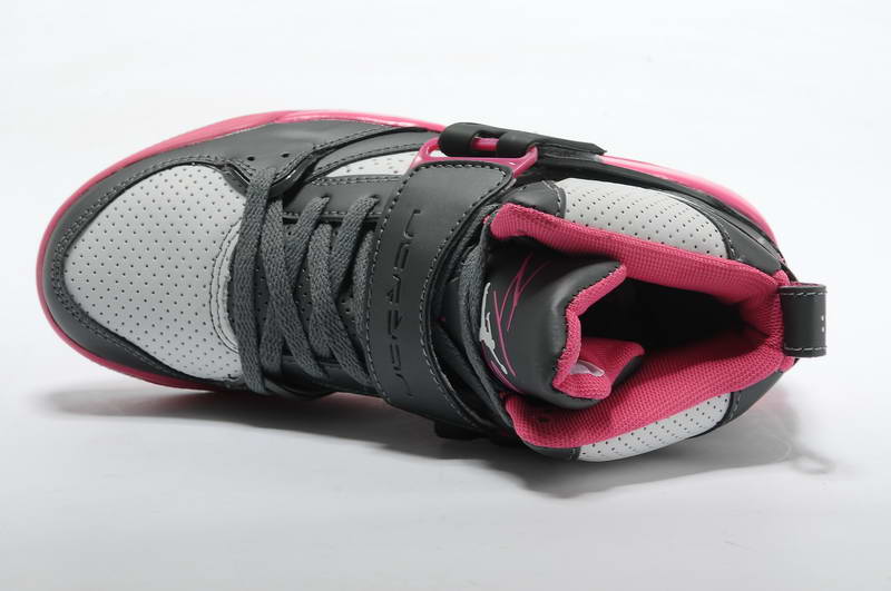 Air Jordan Retro 4.5 Nouvelles Chaussures Femmes Nouveau Gris Noir Rose (4)